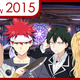 From left to right: Saitama from One Punch Man, Soma from Food Wars!, Hachiman from My Teen Romantic Comedy SNAFU, and Kaori from Your Lie in April.